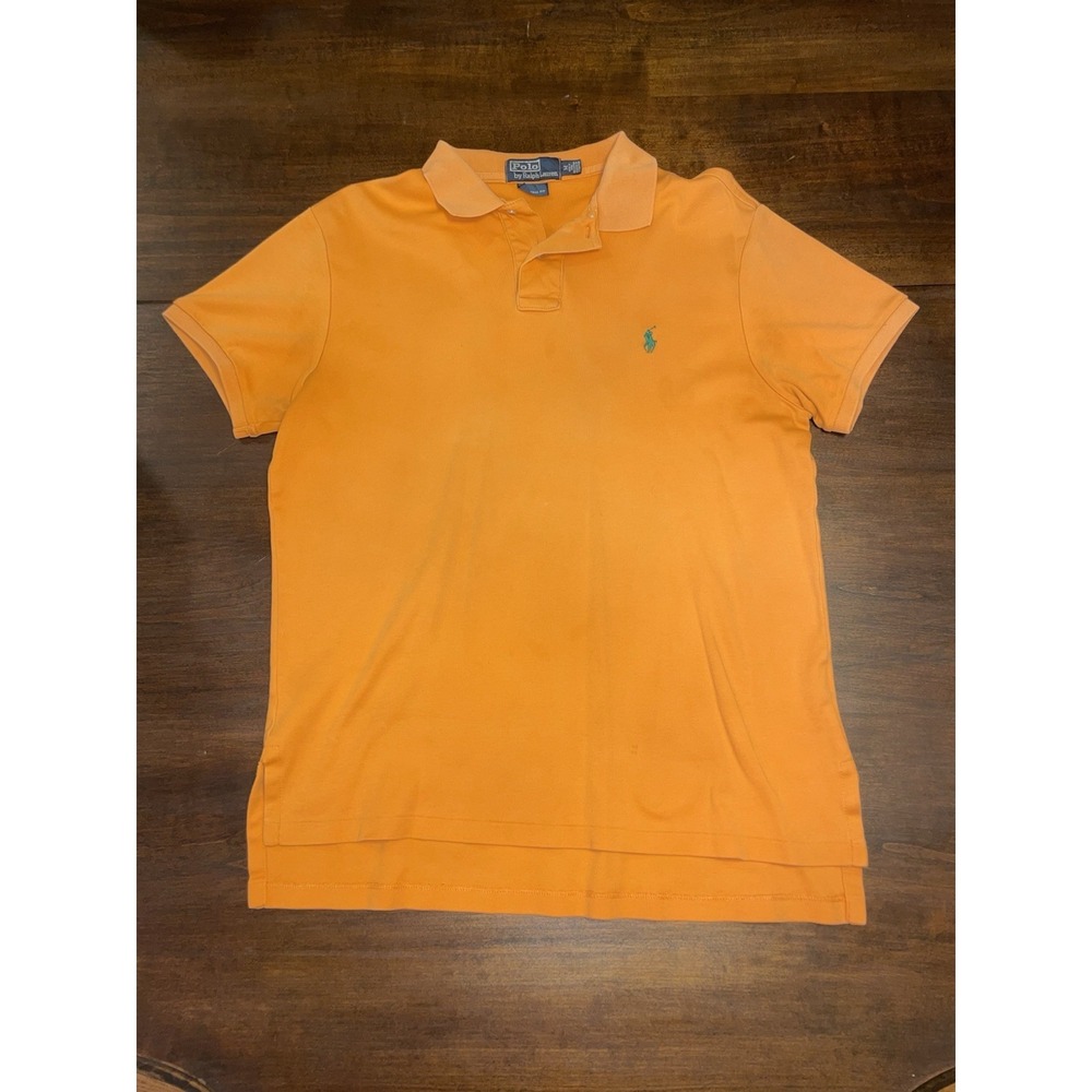 Polo Ralph Lauren Orange Collared Dress Shirt - Medium